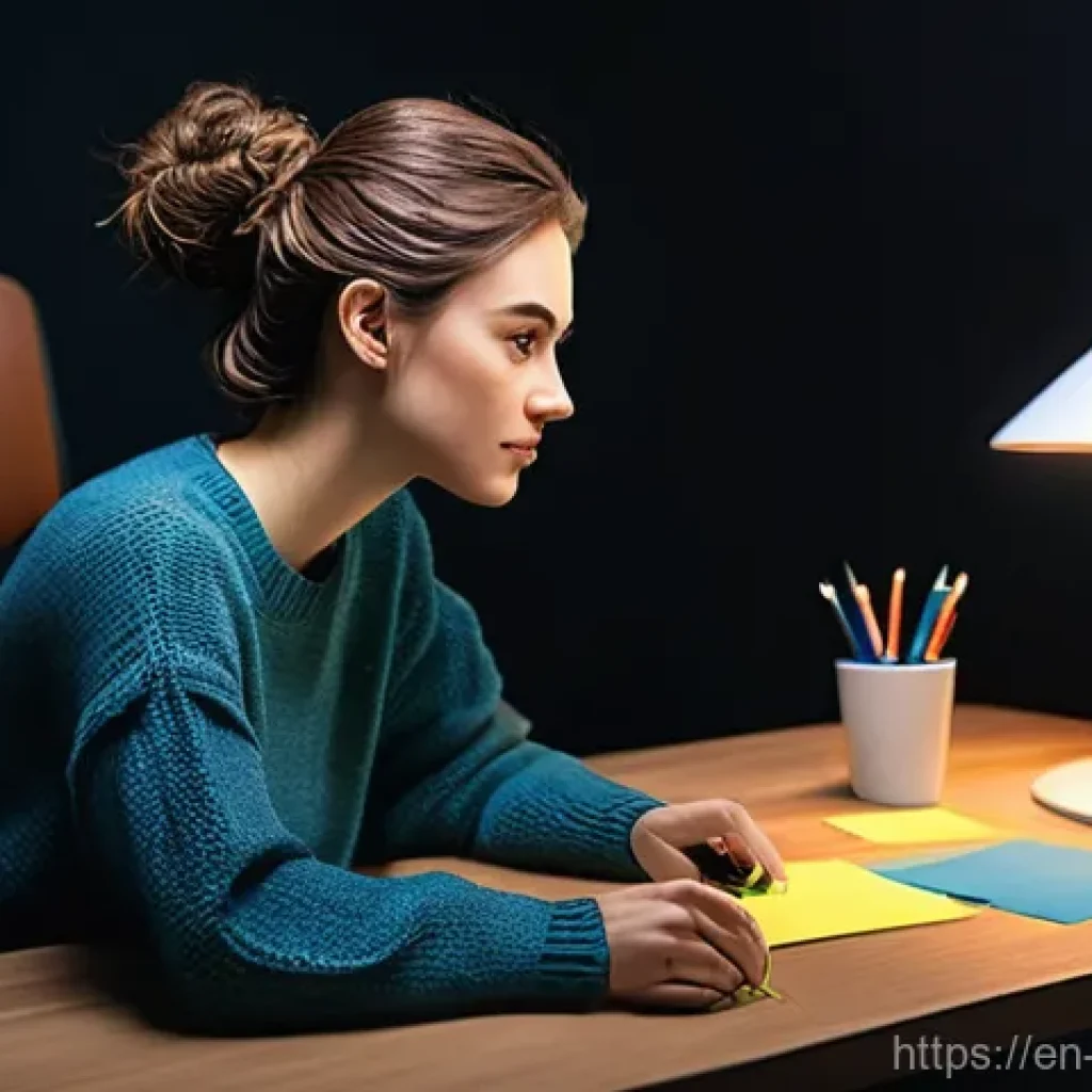 캐릭터디자인 직무에서의 피드백 활용법 - **Prompt 1: Focused Character Designer Processing Feedback**
    A female character designer, in her...