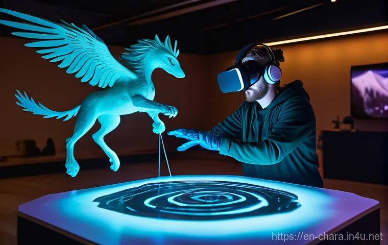 캐릭터디자인 직무에서 요구되는 최신 기술 - **"A character designer sits at a sleek, futuristic desk, surrounded by multiple holographic screens... 캐릭터디자인 직무에서 요구되는 최신 기술 - **"A character designer sits at a sleek, futuristic desk, surrounded by multiple holographic screens...