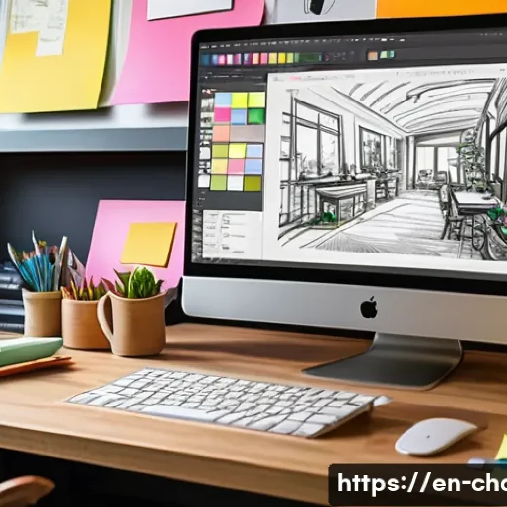캐릭터디자인 직무에서의 성과 관리 전략 - A professional character designer’s studio workspace, featuring a large digital drawing tablet displ...