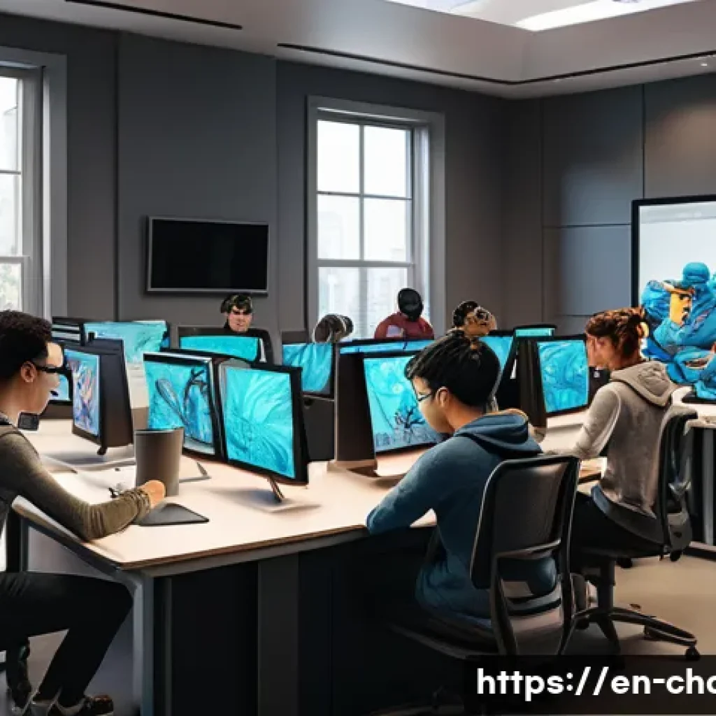 캐릭터디자인 자격증과 학위 프로그램 비교 - A modern classroom scene showcasing a diverse group of young adult students engaged in a hands-on di...