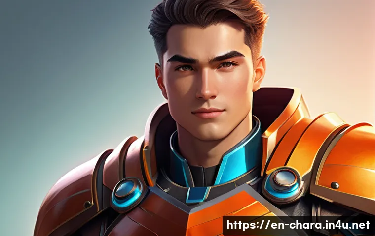 캐릭터디자인 자격증 필기 시험 준비 전략 - A dynamic character design concept featuring a heroic male figure with exaggerated broad shoulders a...