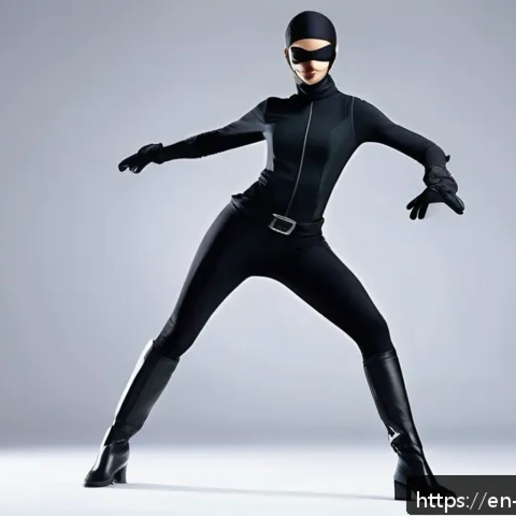 캐릭터디자인 실기 시험 대비 체크리스트 - A dynamic character design of a nimble thief in a sleek, form-fitting outfit that emphasizes agility...