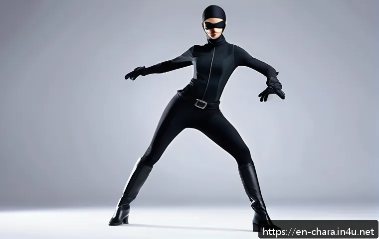 캐릭터디자인 실기 시험 대비 체크리스트 - A dynamic character design of a nimble thief in a sleek, form-fitting outfit that emphasizes agility...